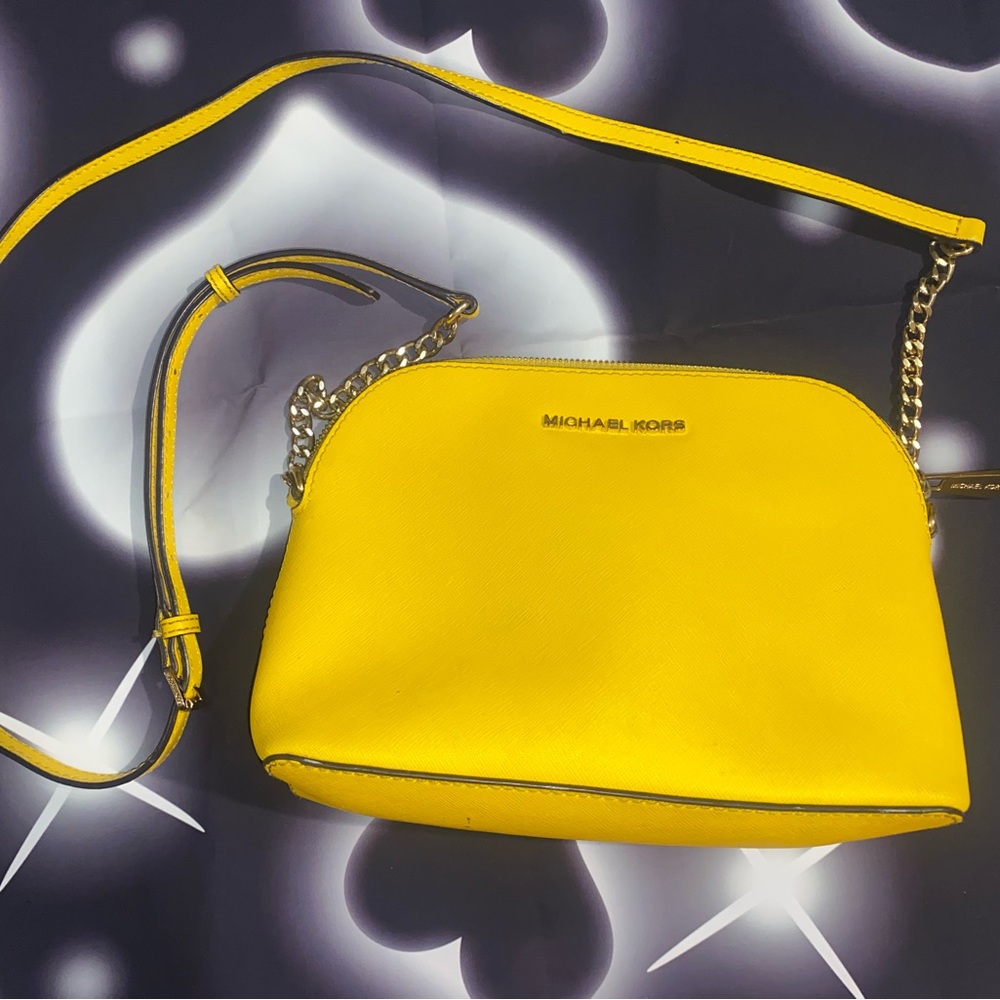 Michael Kors Leather Dome Crossbody Bag